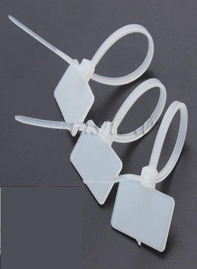 Twisted 100 Pieces Cable Ties Label Self Locking Tag Sign for Ethernet Rj45 Rj12 Wire (White) - Image 1